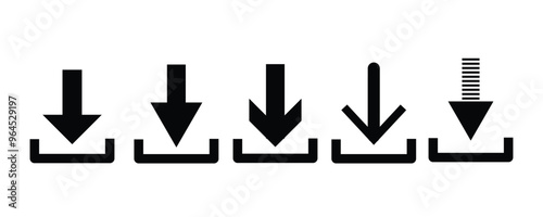 Download icon set vector. install symbol. Software download icon. Download button Collection.