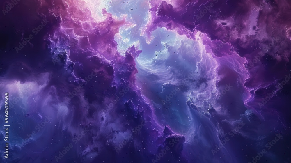 A stunning abstract cosmic cloud lit in shades of purple and blue, evoking a sense of mystery and wonder in the universe. A stunning abstract cosmic cloud lit in shades of purple and blue, evoking a sense of mystery and wonder in the universe.