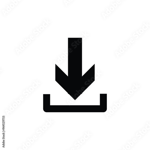 Download icon vector illustration, file download symbol isolated, Software download icon.