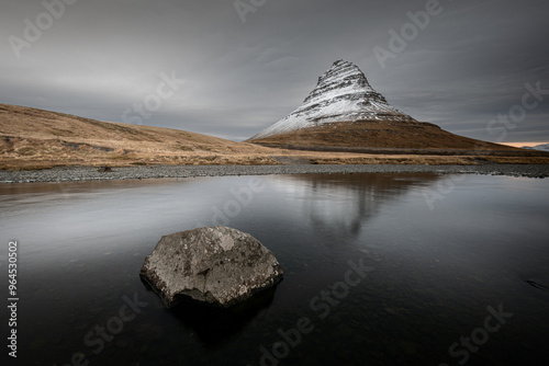 Kirkjufellsfoss in a moody day