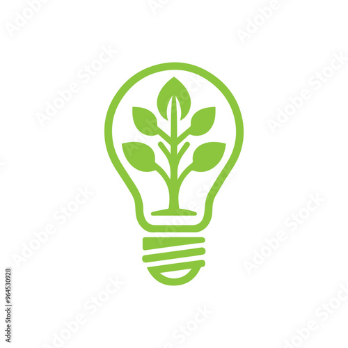 Wallpaper Mural Light bulb ecology concept icon Torontodigital.ca