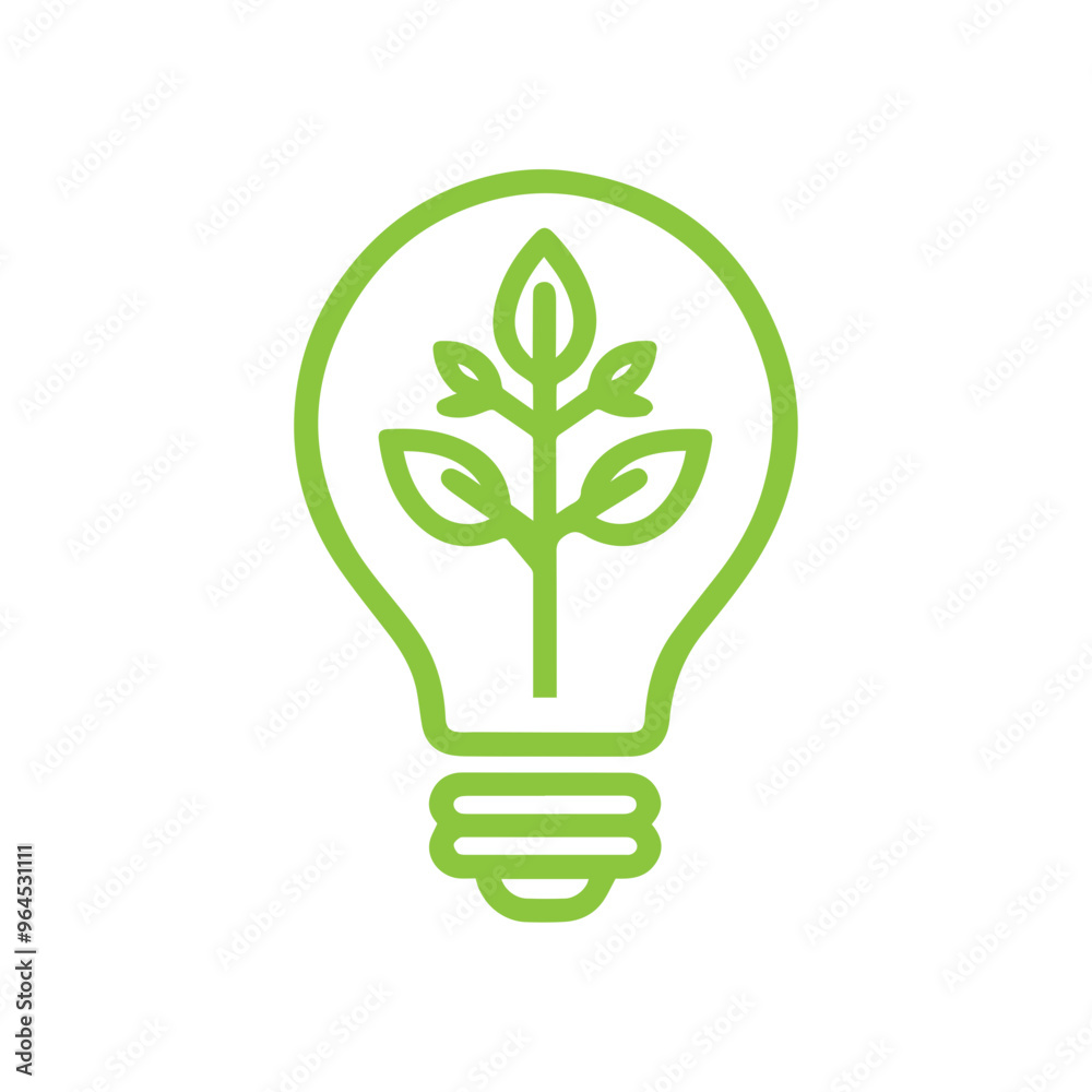 Light bulb ecology concept icon Light bulb ecology concept icon