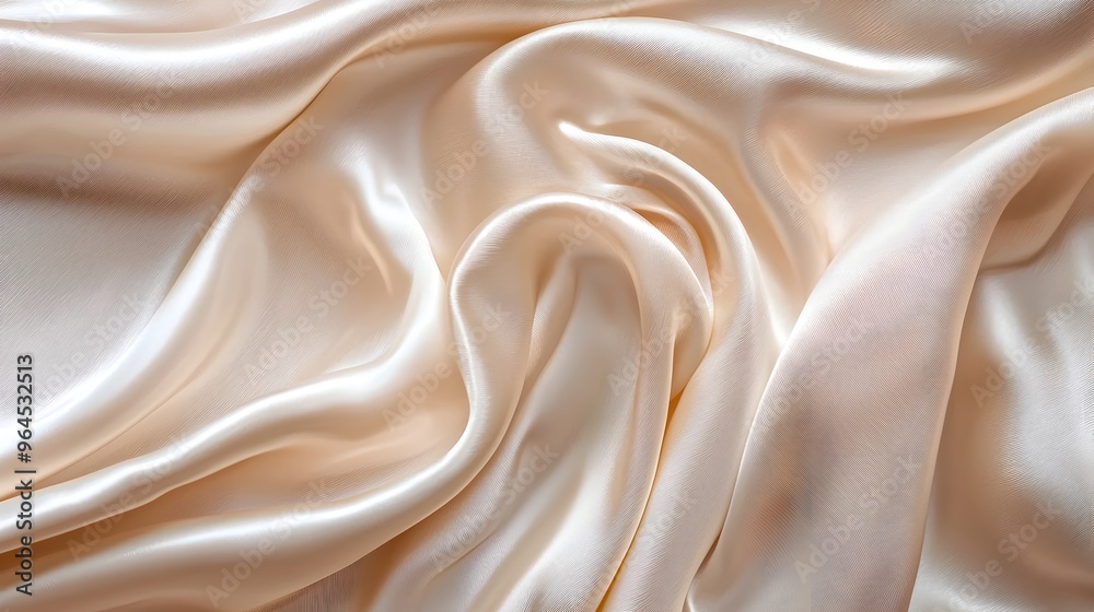 Exquisite Champagne Satin Fabric with Delicate Ripples and Elegant Soft Texture Exquisite Champagne Satin Fabric with Delicate Ripples and Elegant Soft Texture
