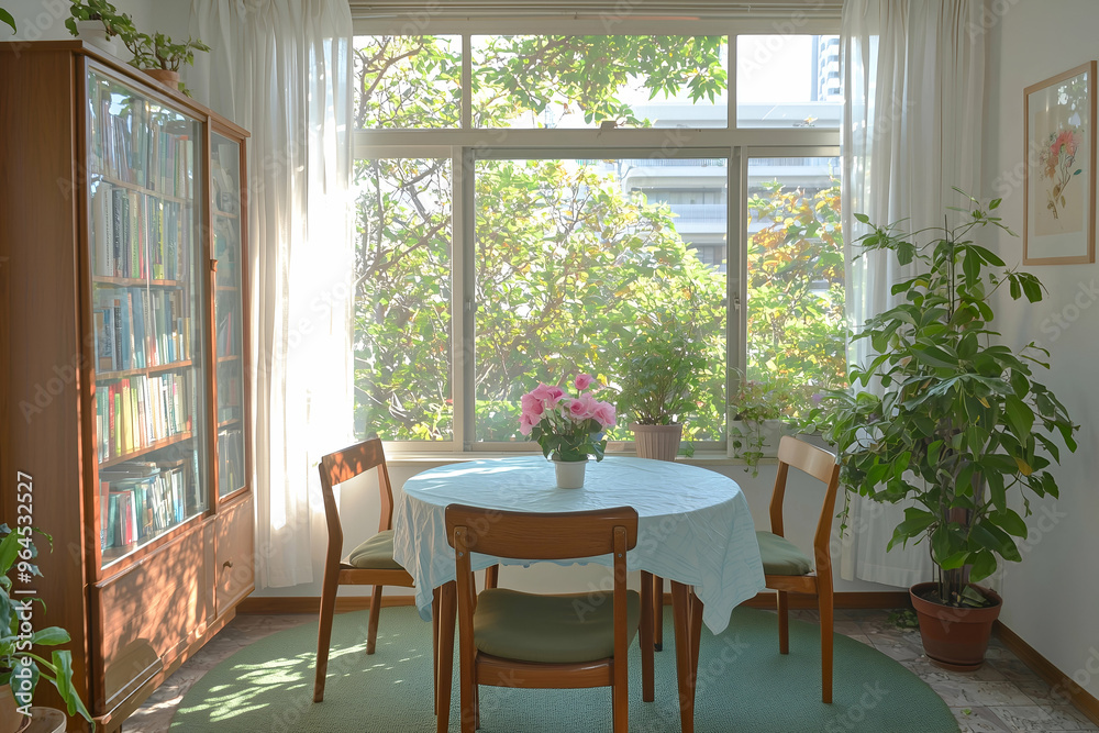Cozy and Minimalist Dining Room with Botanical Accents Cozy and Minimalist Dining Room with Botanical Accents