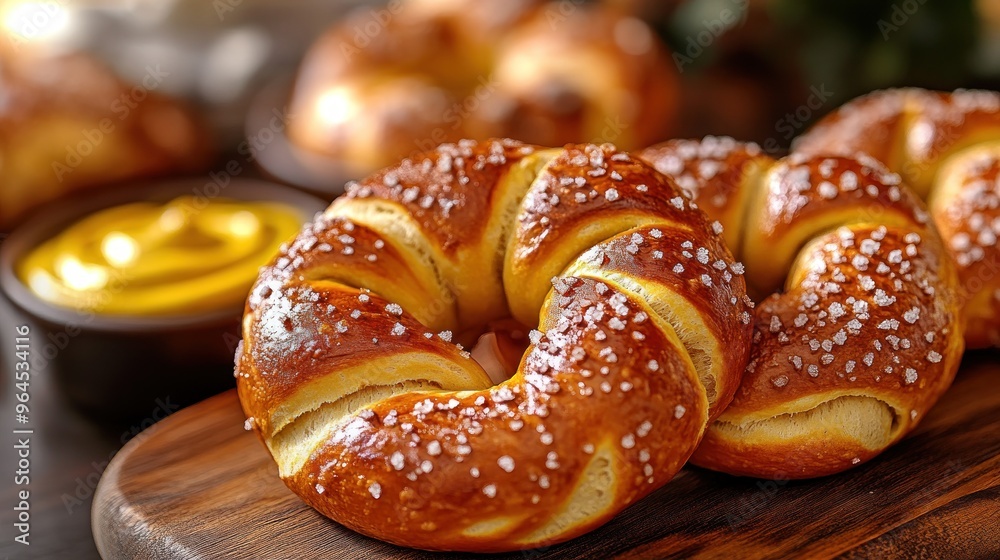 Freshly Baked Pretzels with Mustard Freshly Baked Pretzels with Mustard