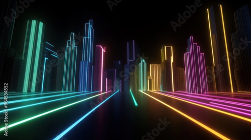 Neon Cityscape: A Futuristic Vision