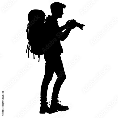 silhouette of photographer, traveller photographer