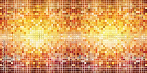 Vivid pixelated mosaic background with abstract shapes