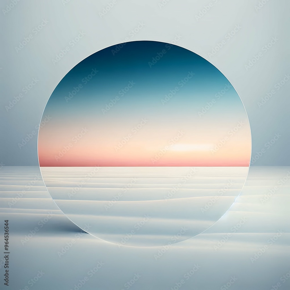 Serene minimalist winter wallpaper featuring soft gradient skies and tranquil snow-covered landscapes, creating a calm and peaceful atmosphere for any background.