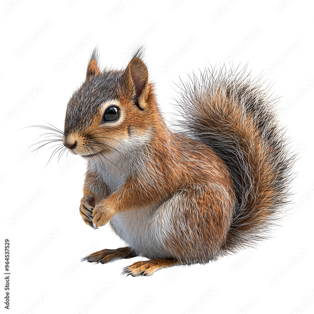 A cute squirrel with fluffy fur, sitting gracefully and ready for a playful moment in nature. Perfect for wildlife themes. A cute squirrel with fluffy fur, sitting gracefully and ready for a playful moment in nature. Perfect for wildlife themes.