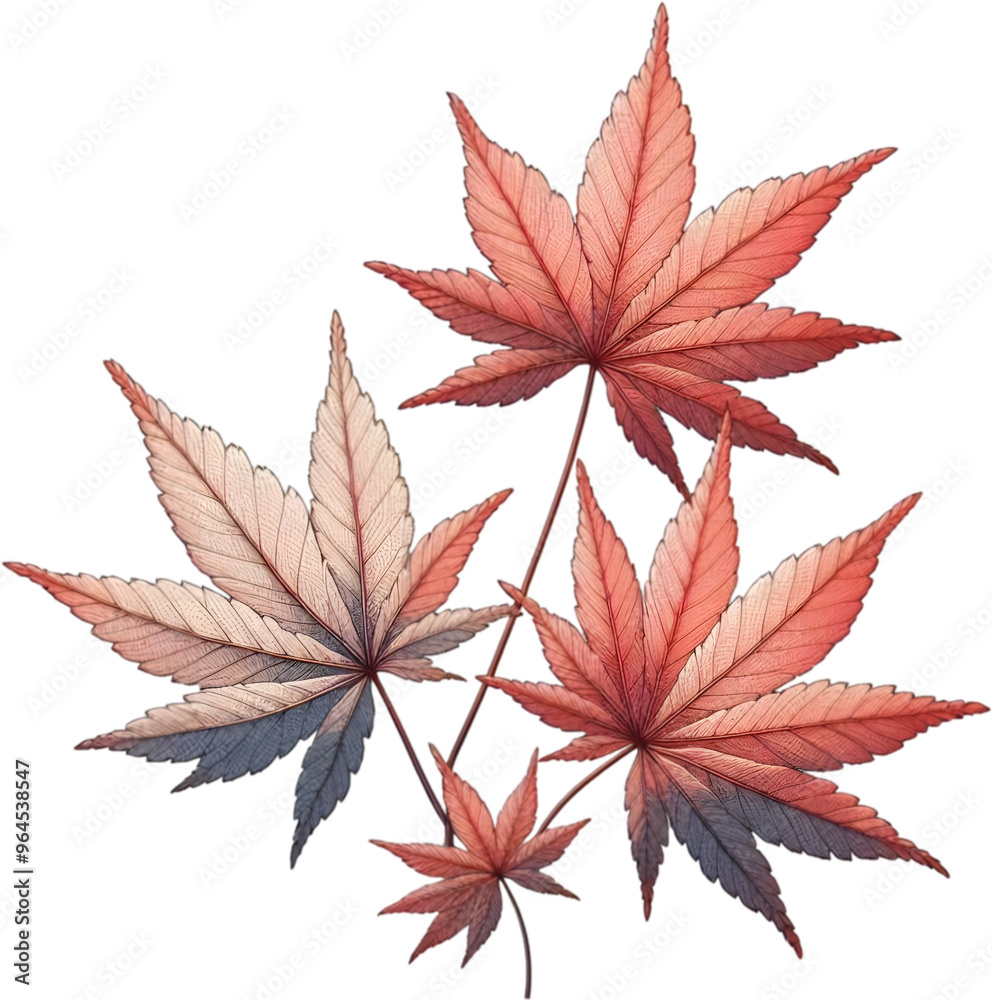 Maple leaves - 단풍잎. Generative AI Maple leaves - 단풍잎. Generative AI