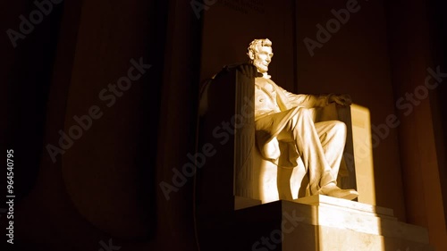 The Lincoln Memorial Interior Sunrise Closeup