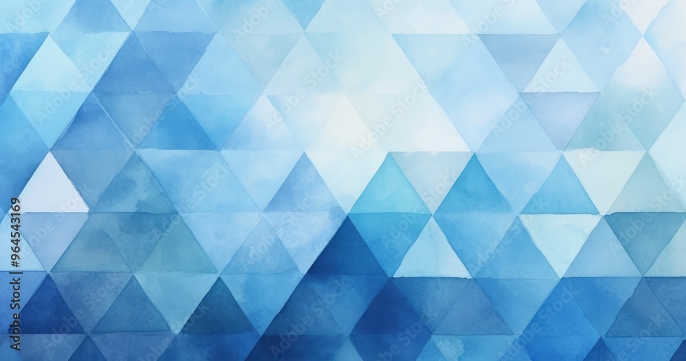 A serene pattern of blue triangles creating a calming abstract background. A serene pattern of blue triangles creating a calming abstract background.