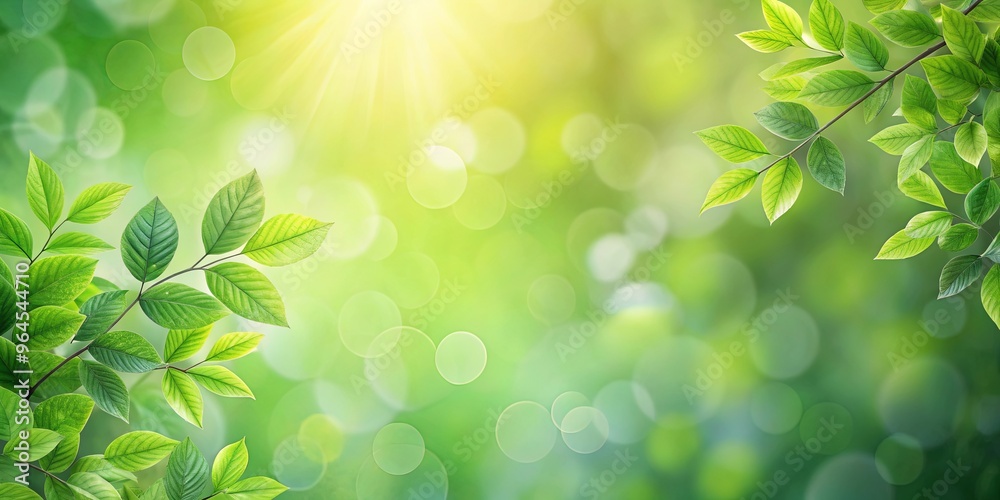 Blurred abstract background of green and gray leaves with soft light Blurred abstract background of green and gray leaves with soft light