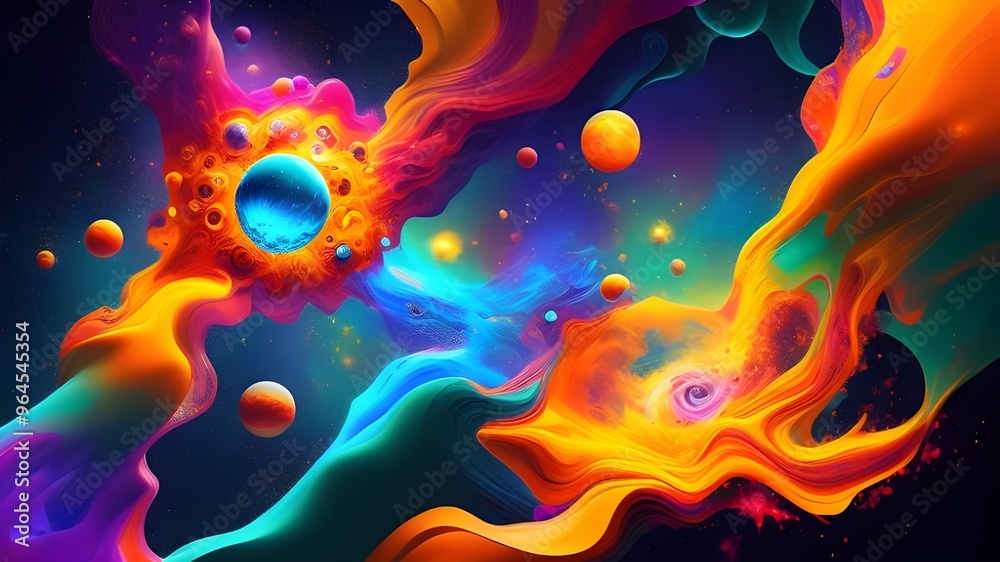 Abstract background with bright colours and dynamic shapes Abstract background with bright colours and dynamic shapes