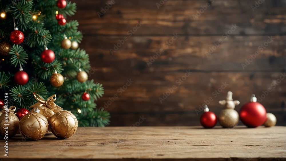Christmas time and desk of free space for your decoration Christmas time and desk of free space for your decoration