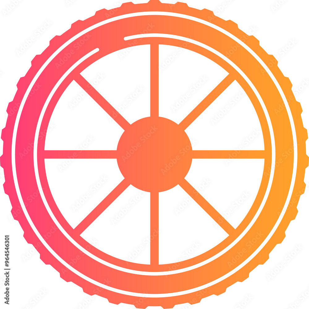 tyre icon gradient illustration vector tyre icon gradient illustration vector