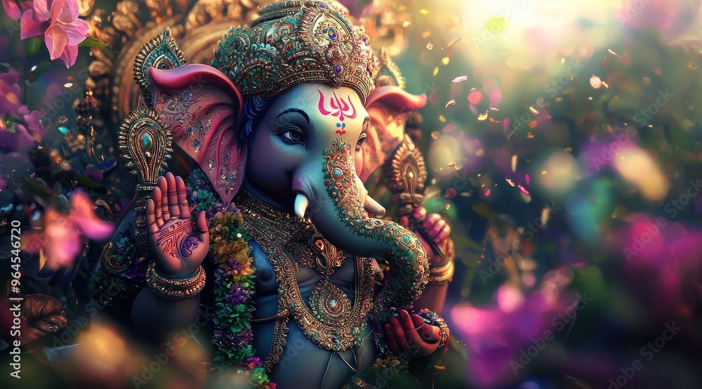 Obraz premium Lord Ganesha, Generative AI