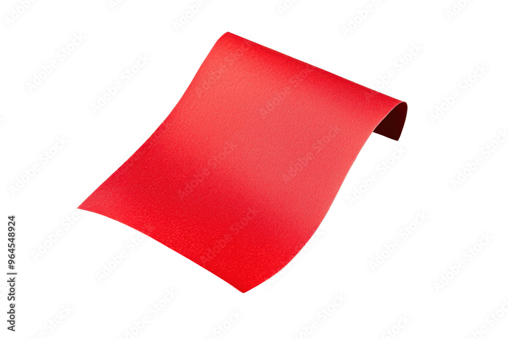 A vibrant red sheet of flexible material isolated on a transparent background. ideal for design and artistic projects. A vibrant red sheet of flexible material isolated on a transparent background. ideal for design and artistic projects.