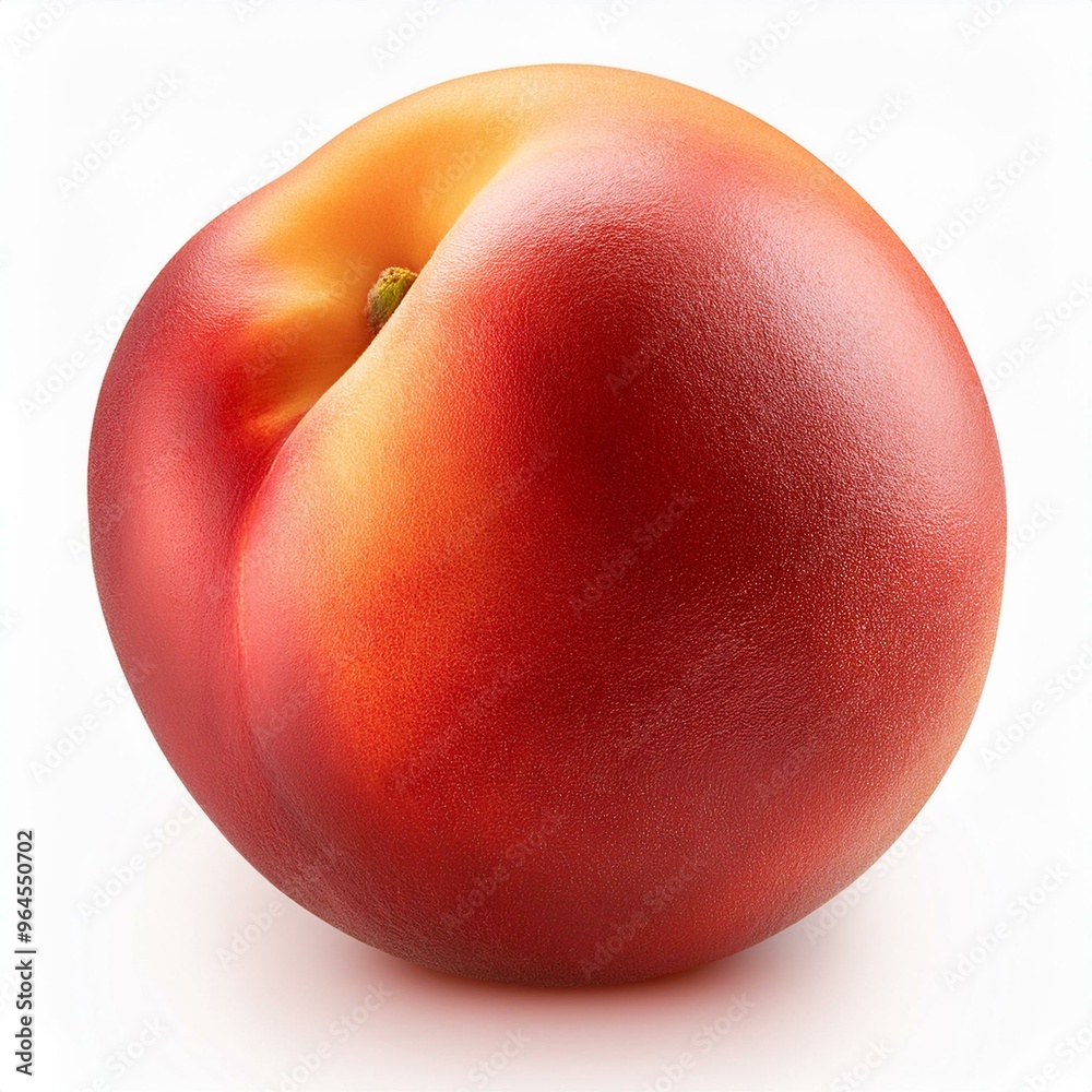 peach alone, isolated on white background peach alone, isolated on white background