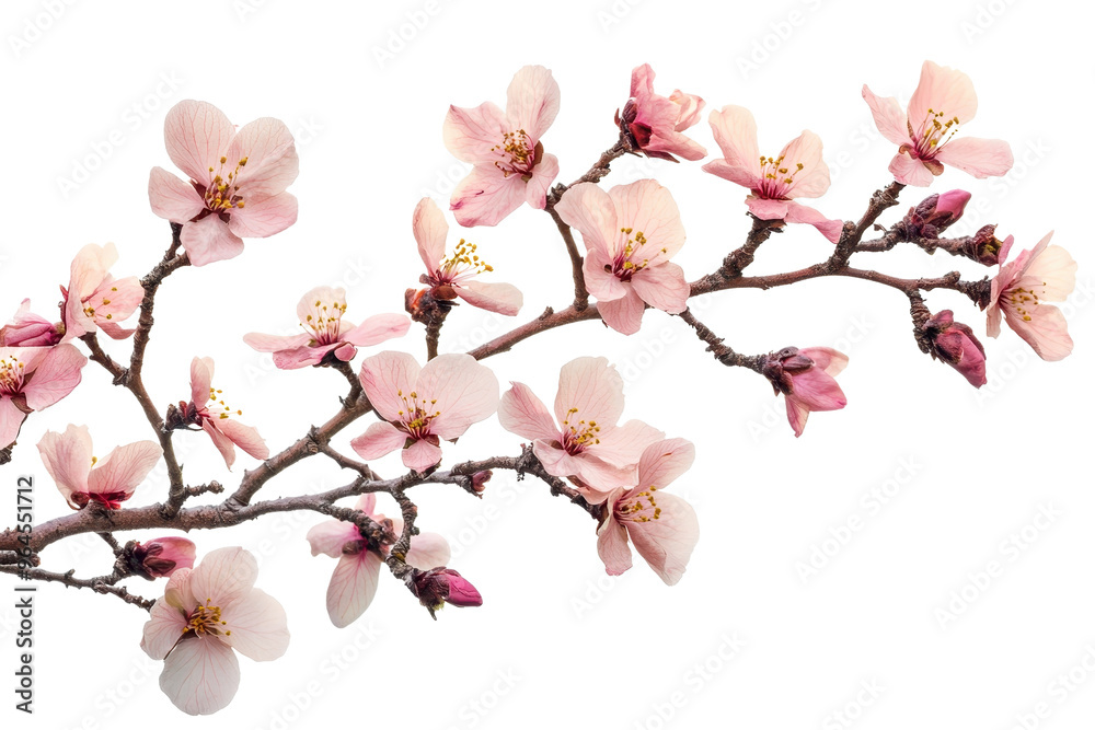 Beautiful branch of pink cherry blossoms against a transparent background. showcasing delicate spring flowers in full bloom. Beautiful branch of pink cherry blossoms against a transparent background. showcasing delicate spring flowers in full bloom.