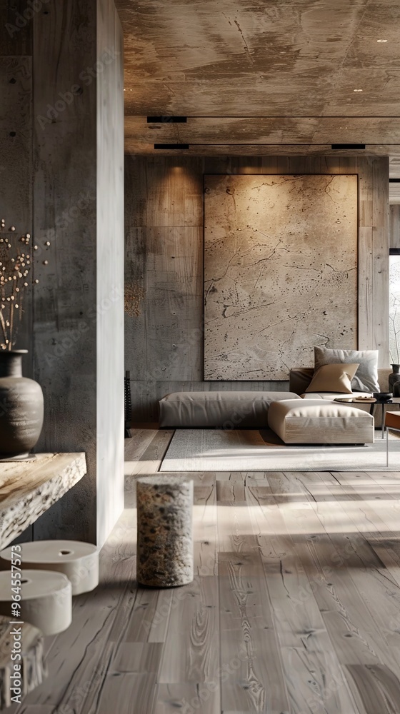 Luxurious urban loft with a minimalist design. Luxurious urban loft with a minimalist design.