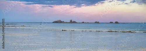 Large sunny beach, in the Finistere. photo