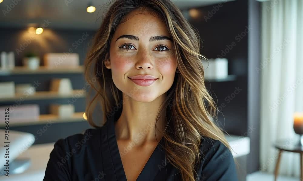 Smiling Spa Worker in a Wellness Center Smiling Spa Worker in a Wellness Center