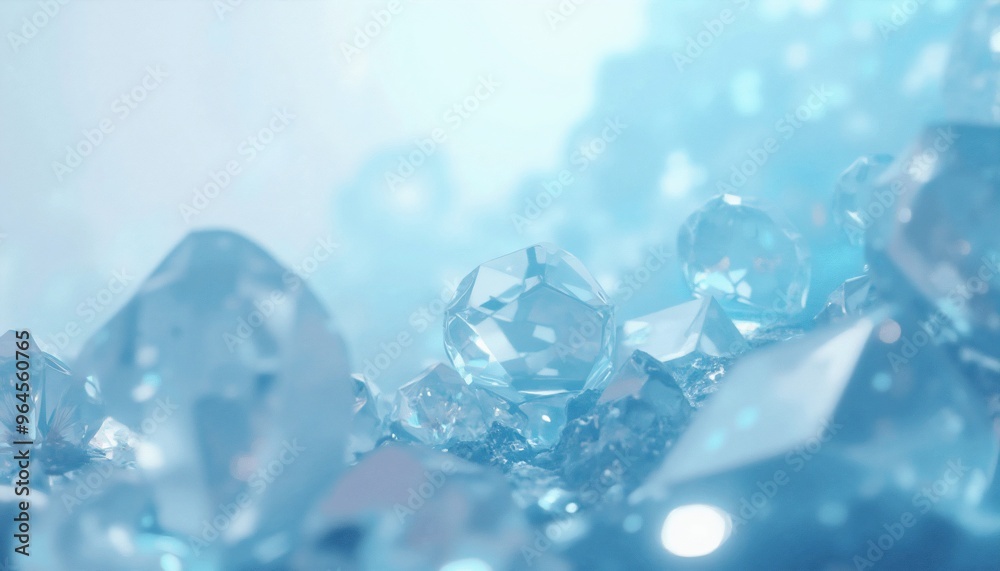 High-resolution abstract icy background with crystalline shapes and reflections High-resolution abstract icy background with crystalline shapes and reflections