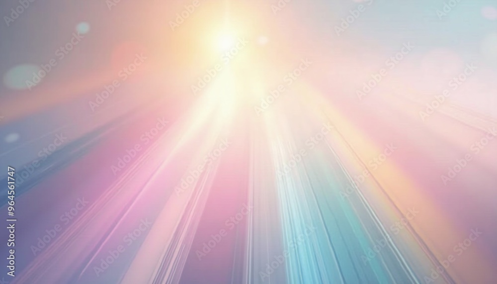 Abstract design with gentle rainbow light and soft pastel refractions Abstract design with gentle rainbow light and soft pastel refractions