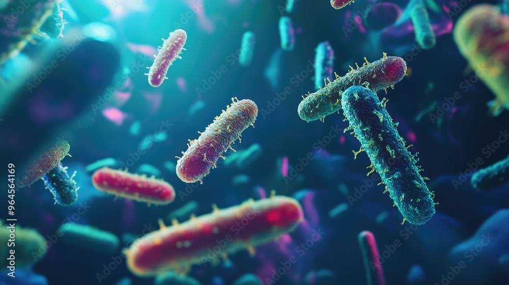 Fototapeta premium High-definition germs image with visible text space