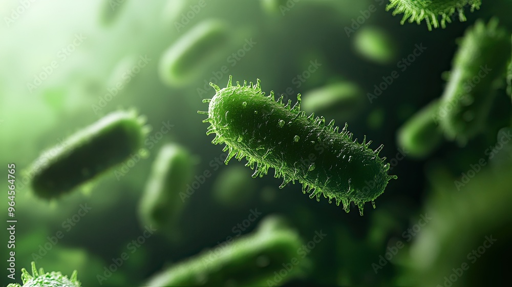 Fototapeta premium High-resolution bacteria image with copy space