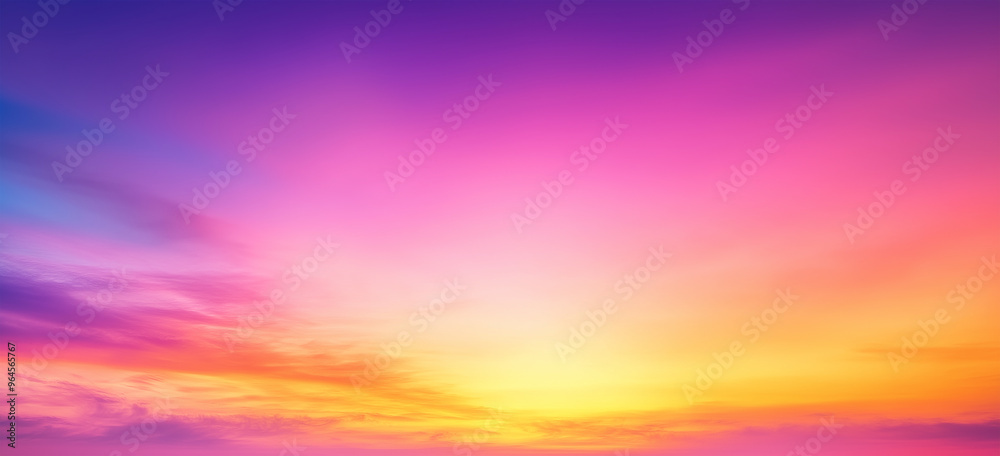 Orange, Pink, and Yellow Sunset Sky with Gradient Colors – Ethereal Summer Twilight Horizon with Fiery Clouds Orange, Pink, and Yellow Sunset Sky with Gradient Colors – Ethereal Summer Twilight Horizon with Fiery Clouds