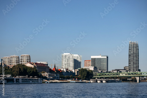 Canvas Print View of the center of Bratislava from the Danube