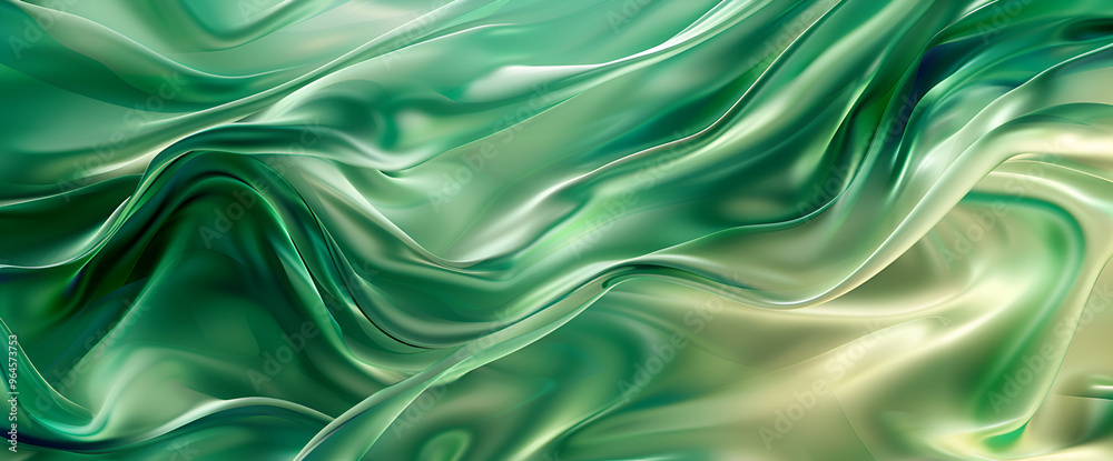 abstract green background with smooth lines and waves, Abstract background of green wavy fabric abstract green background with smooth lines and waves, Abstract background of green wavy fabric