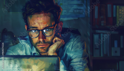 An office worker looking at a computer screen with a strained expression, trying to meet sensible deadlines.