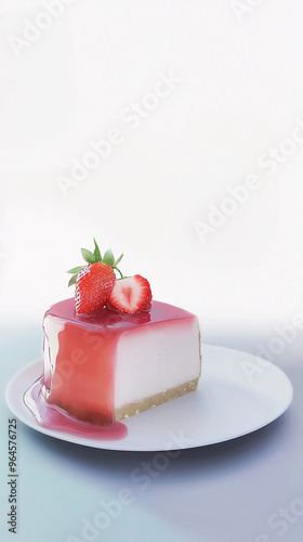 A big and bold fluffy cold cheesecake piece