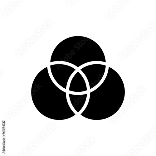 Venn diagram icon. Venn diagram vector illustration from Analytics collection. vector illustration isolated on white background.