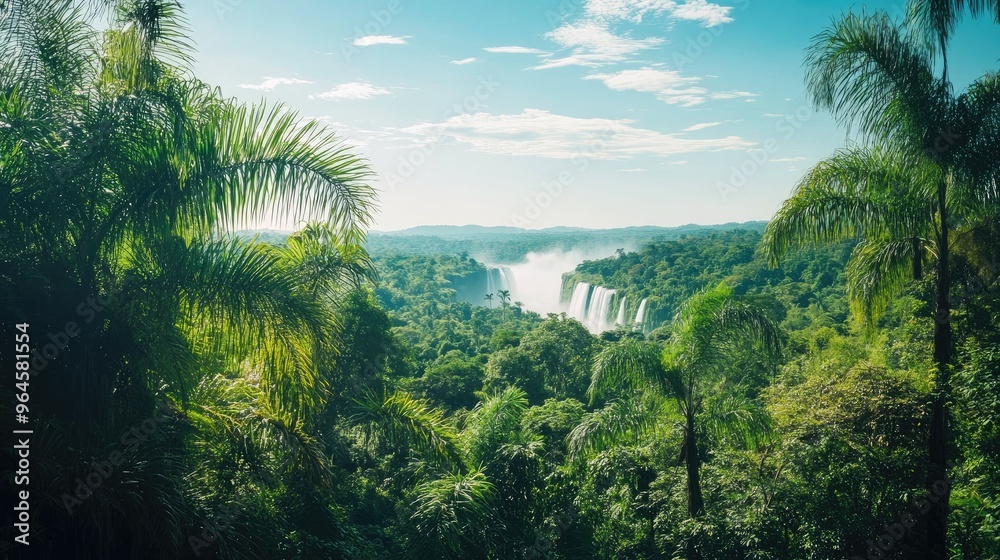The dense jungle of Iguazu National Park, with the sound of the waterfalls in the distance. The dense jungle of Iguazu National Park, with the sound of the waterfalls in the distance.