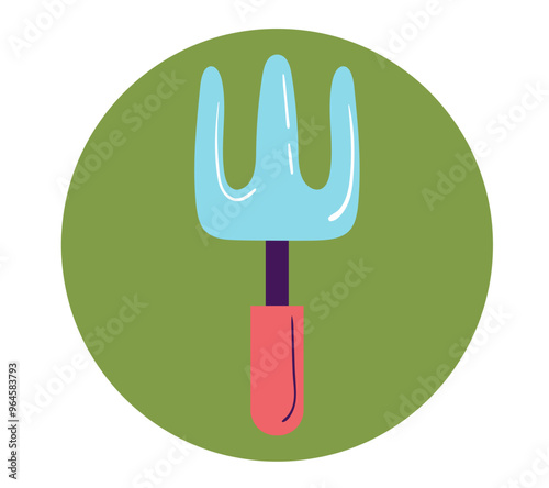 Garden working tool line art simple style isolated concept