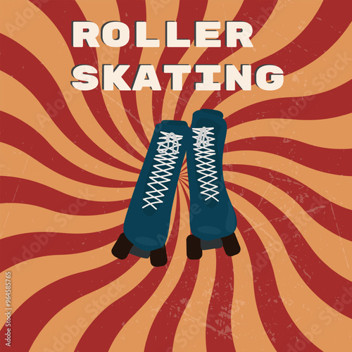 roller skates in retro style