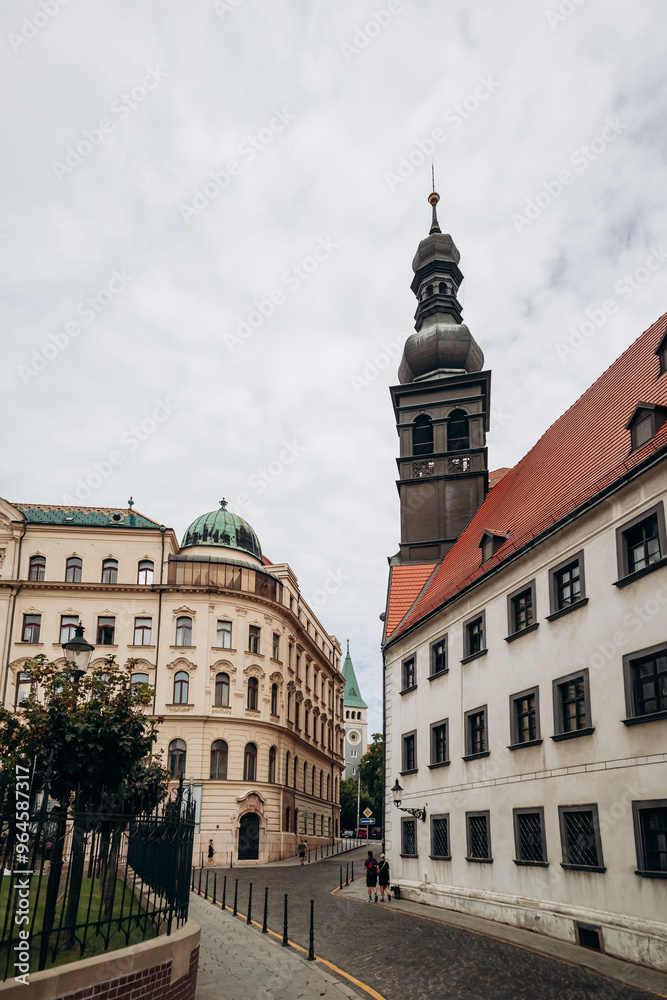 Bratislava, Slovakia - August 7, 2024: The old city center of Bratislava Bratislava, Slovakia - August 7, 2024: The old city center of Bratislava