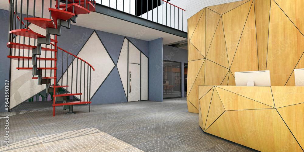 © murattellioglu - 3d render working space office interior