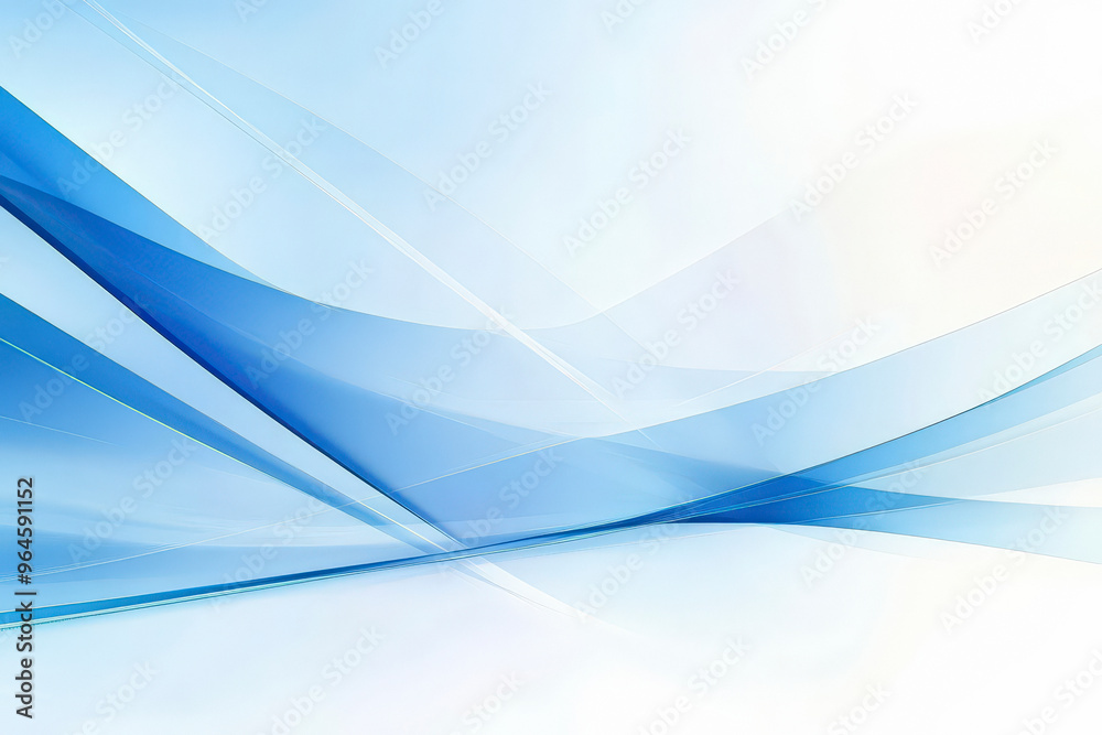 Naklejka premium Blue Light Wave Abstract Corporate identity PowerPoint background, blue and white, gradient