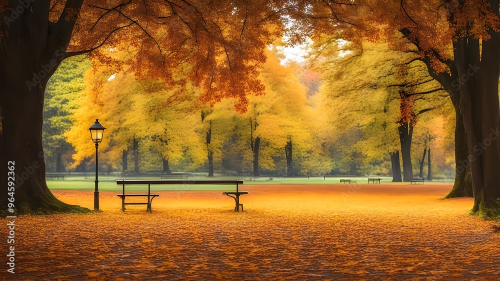 Obraz premium park with autumn
