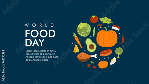 vector world food day background template