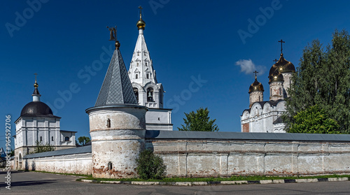 View to the Luzhetsky monastery, opened in XVI century. City Mozhaisk, Russia photo