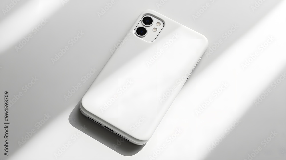 Simple Phone Case: A plain, white phone case with a minimalist design, lying flat on a white background, with crisp shadows for definition.
Simple Phone Case: A plain, white phone case with a minimalist design, lying flat on a white background, with crisp shadows for definition.