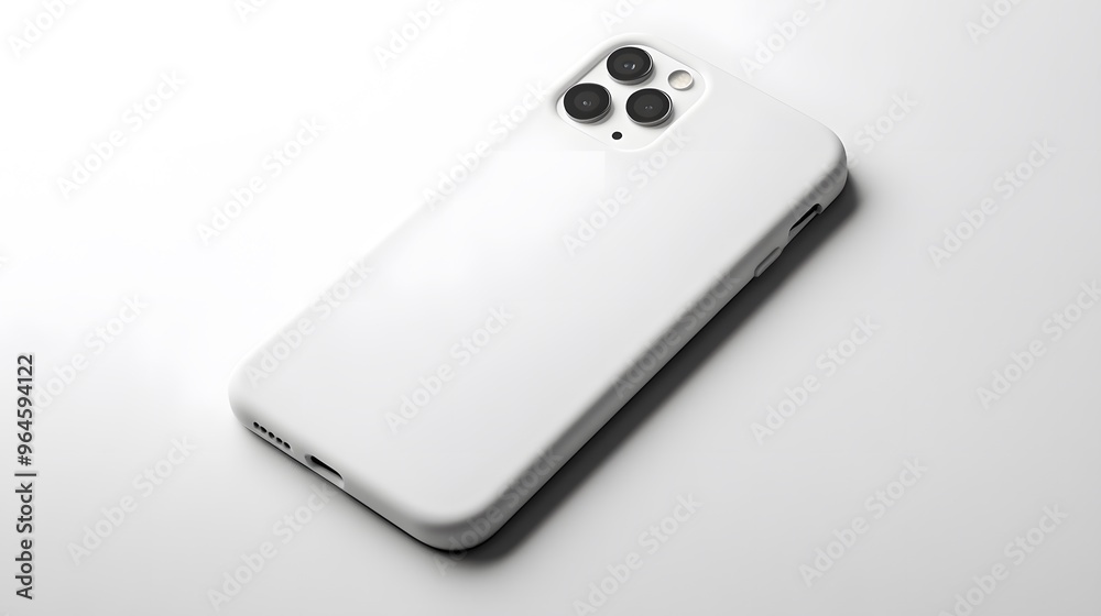 Simple Phone Case: A plain, white phone case with a minimalist design, lying flat on a white background, with crisp shadows for definition.
Simple Phone Case: A plain, white phone case with a minimalist design, lying flat on a white background, with crisp shadows for definition.