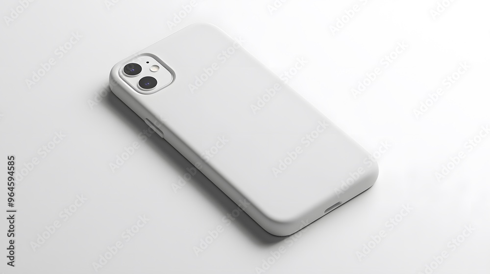 Simple Phone Case: A plain, white phone case with a minimalist design, lying flat on a white background, with crisp shadows for definition.
Simple Phone Case: A plain, white phone case with a minimalist design, lying flat on a white background, with crisp shadows for definition.